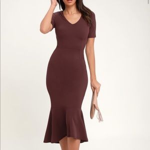 Plum midi dress by Lulu’s